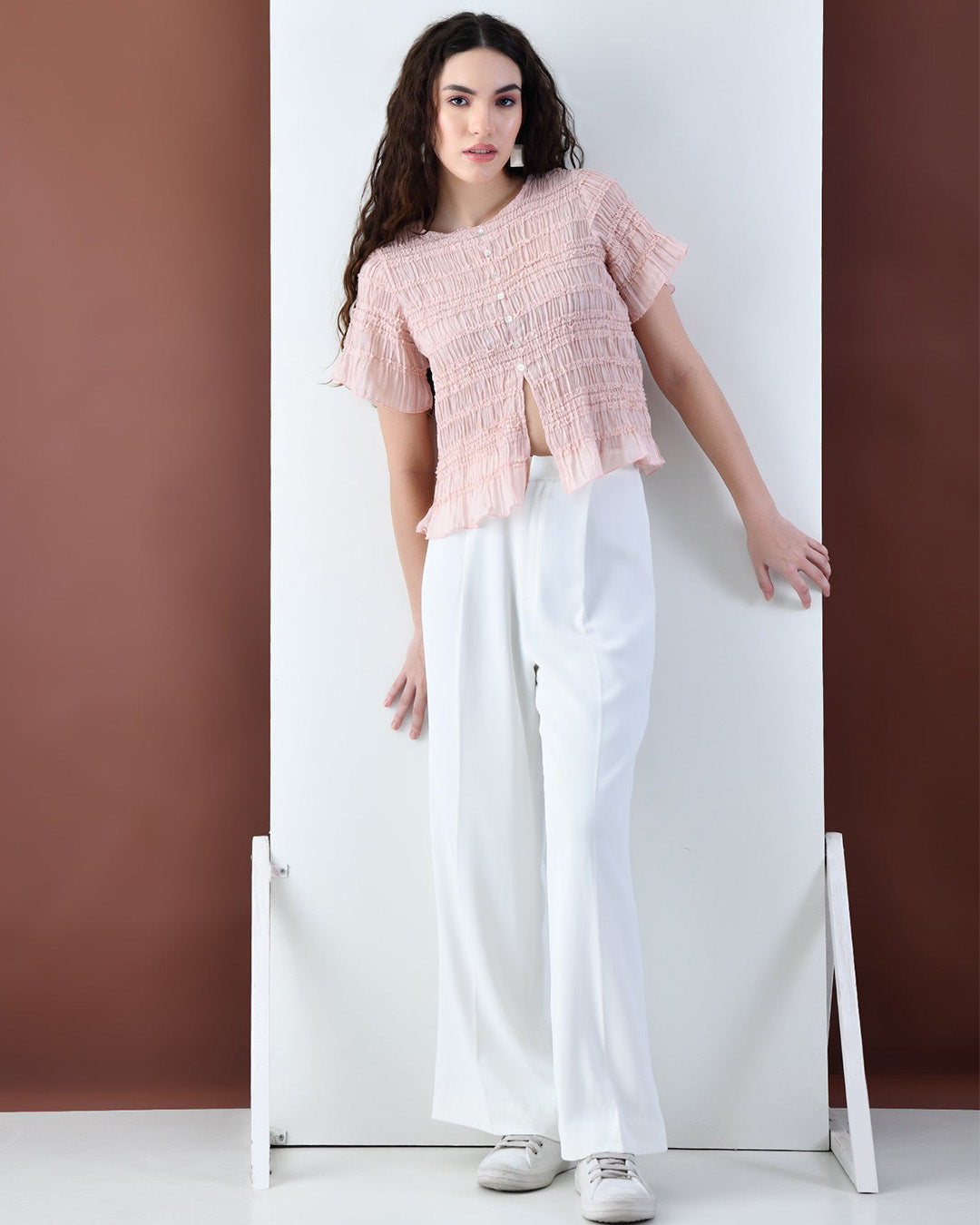 Harper Italian Crepe Trousers ( Ivory )