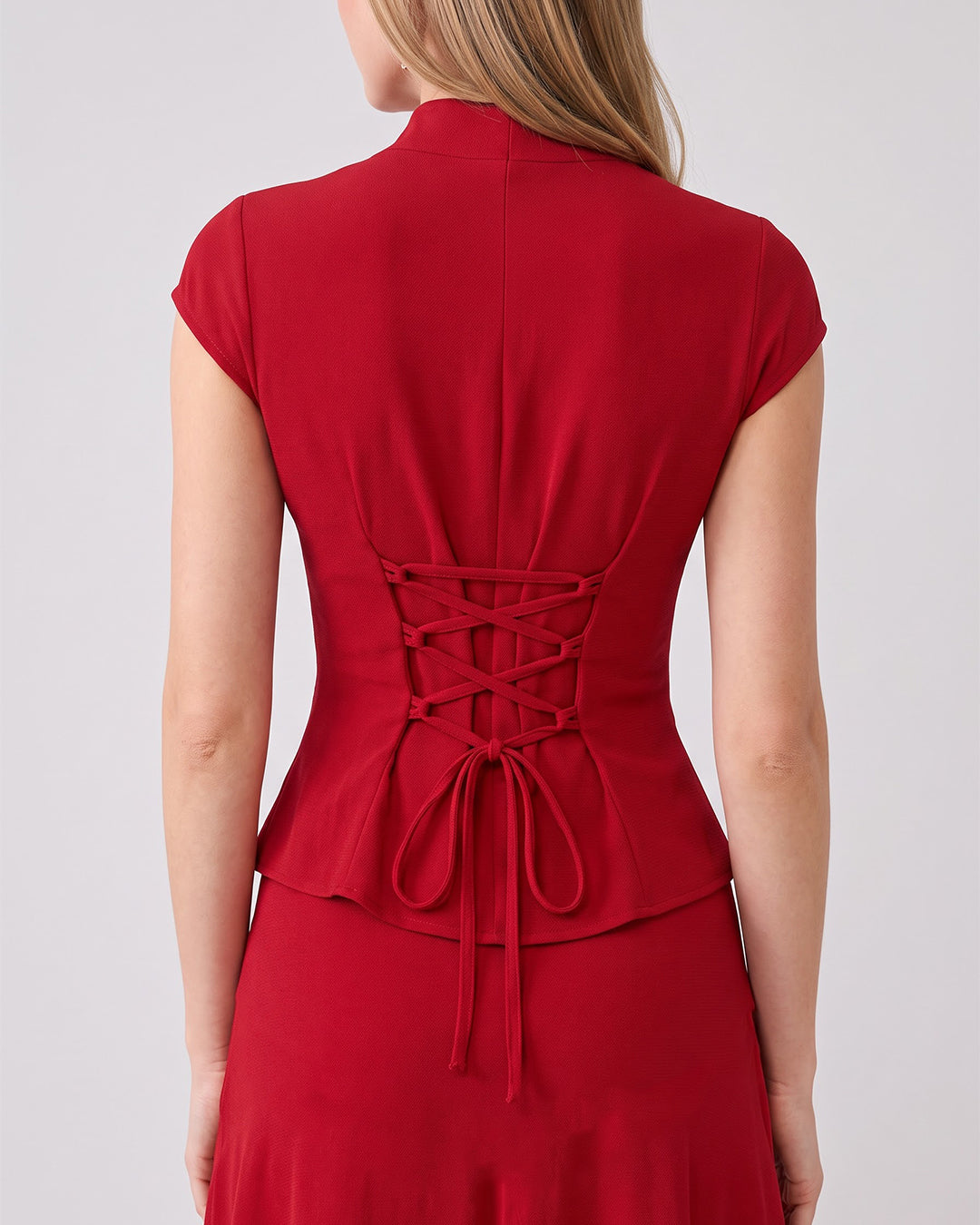 KATHERINE Red Asymmetrical Co-ord Set