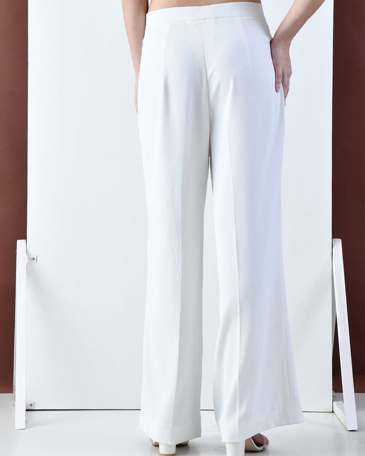 Harper Italian Crepe Trousers ( Ivory )
