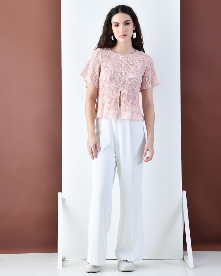 Harper Italian Crepe Trousers ( Ivory )