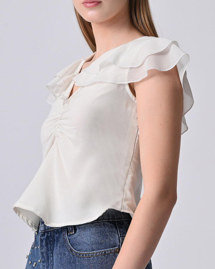 FLAKE RUFFLE TOP