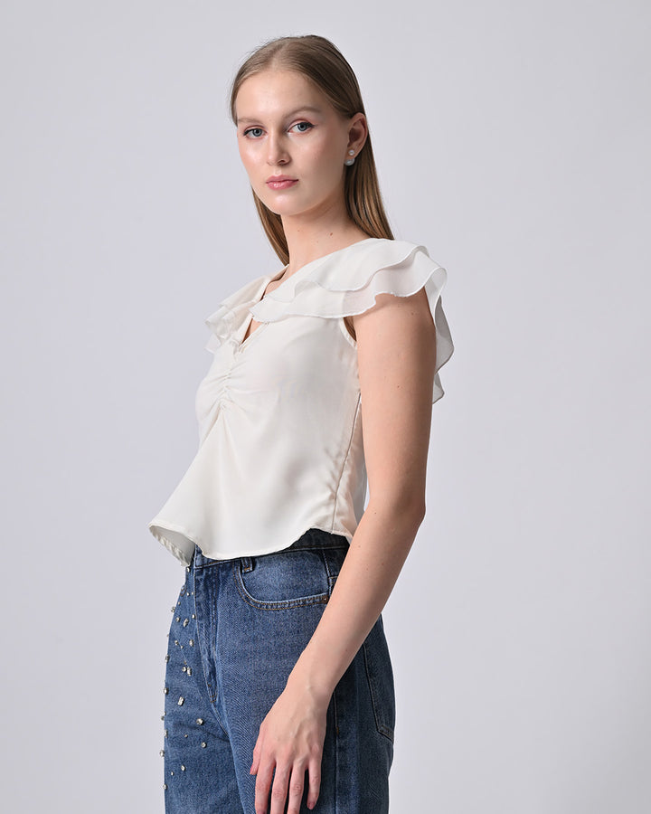 FLAKE RUFFLE TOP