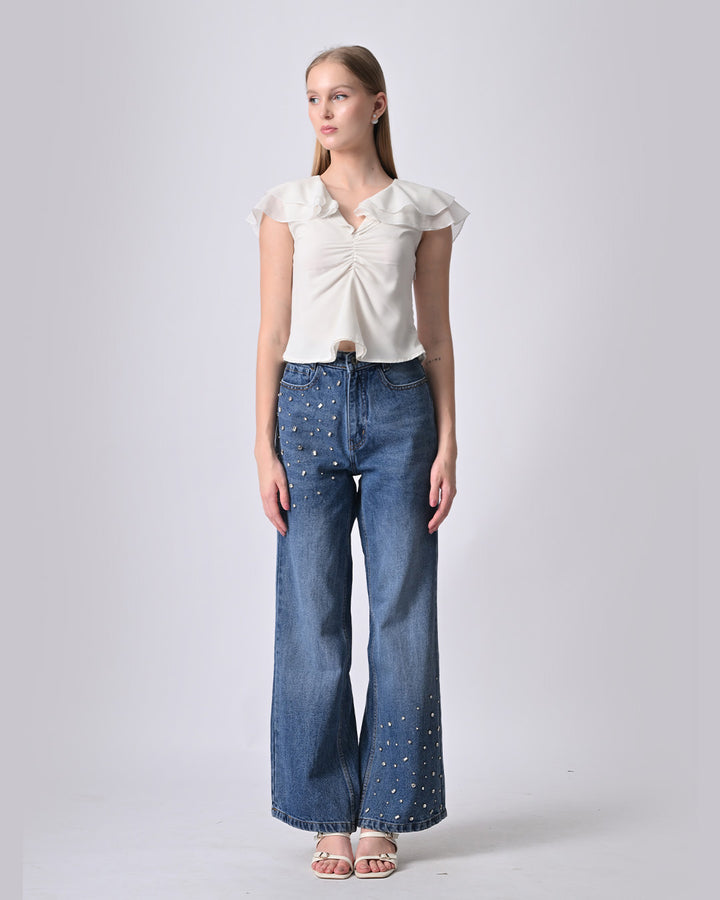 FLAKE RUFFLE TOP