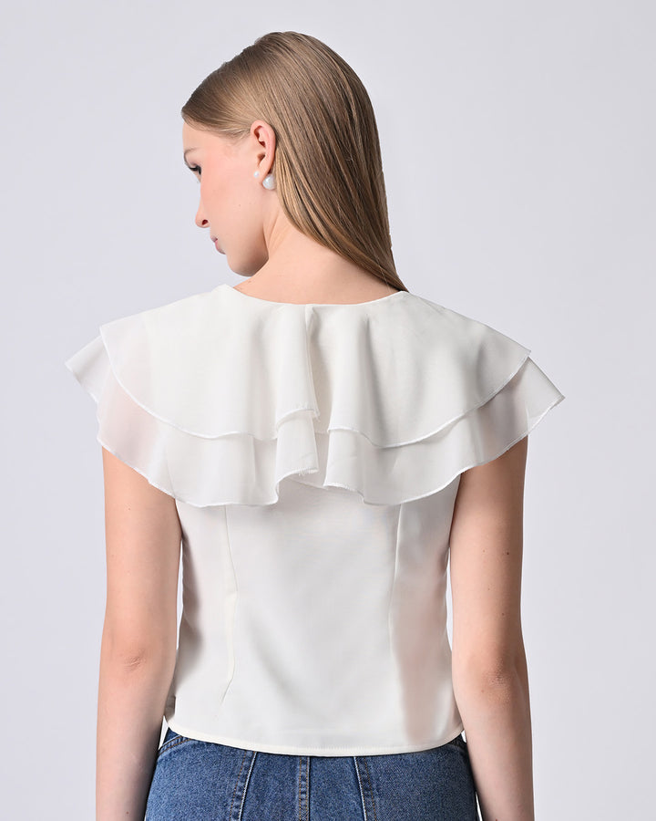 FLAKE RUFFLE TOP