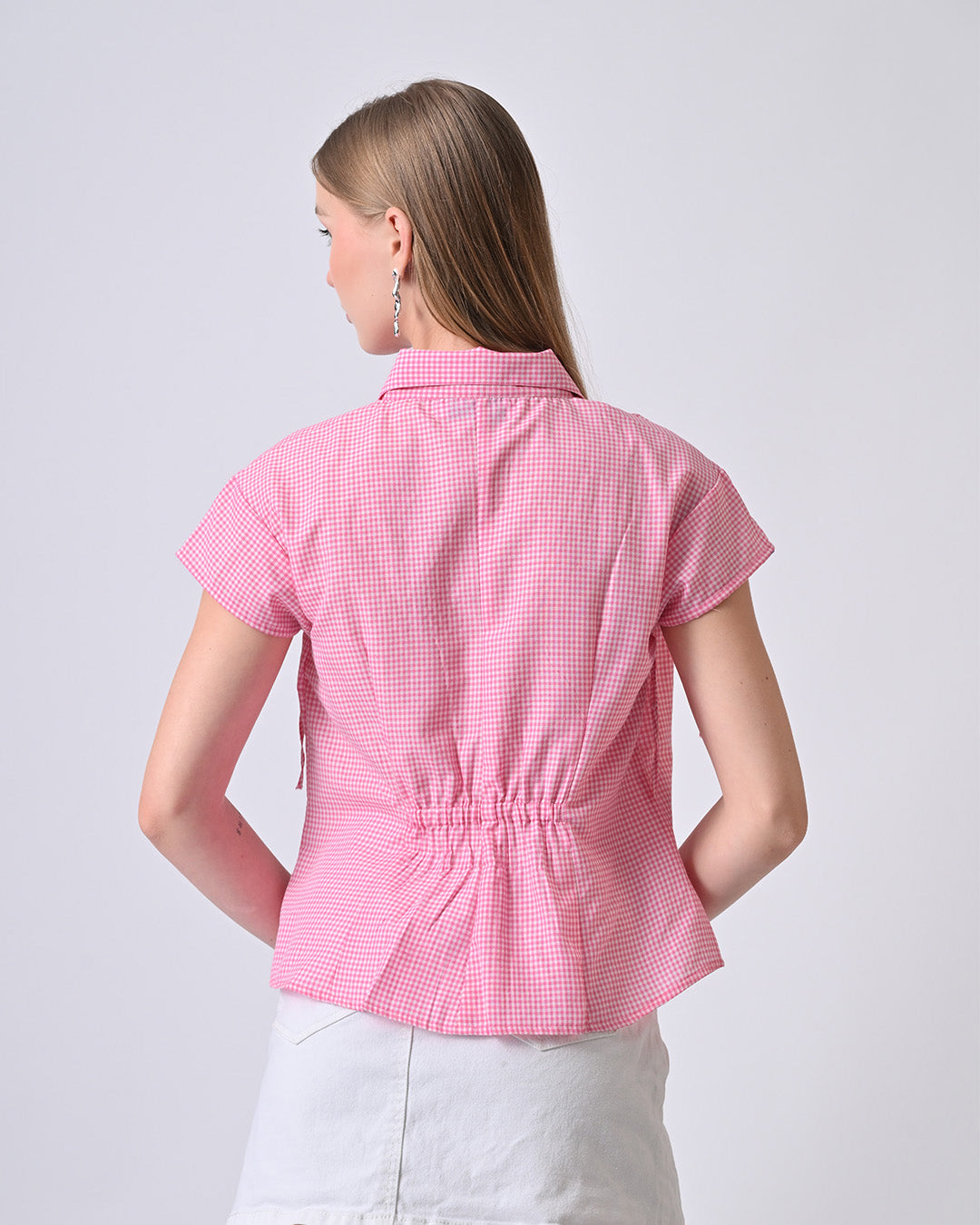 RIVER GINGHAM CHECK SHIRT (Pink)