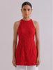 Anahi Red Chikankari Kurti