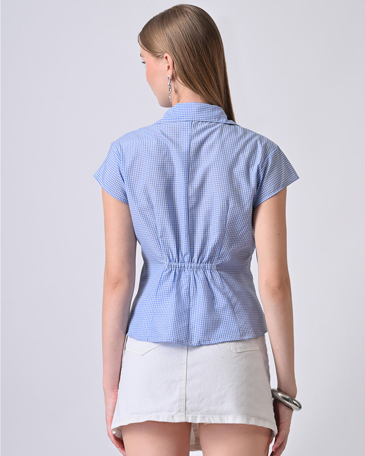 RIVER GINGHAM CHECK SHIRT (Blue)