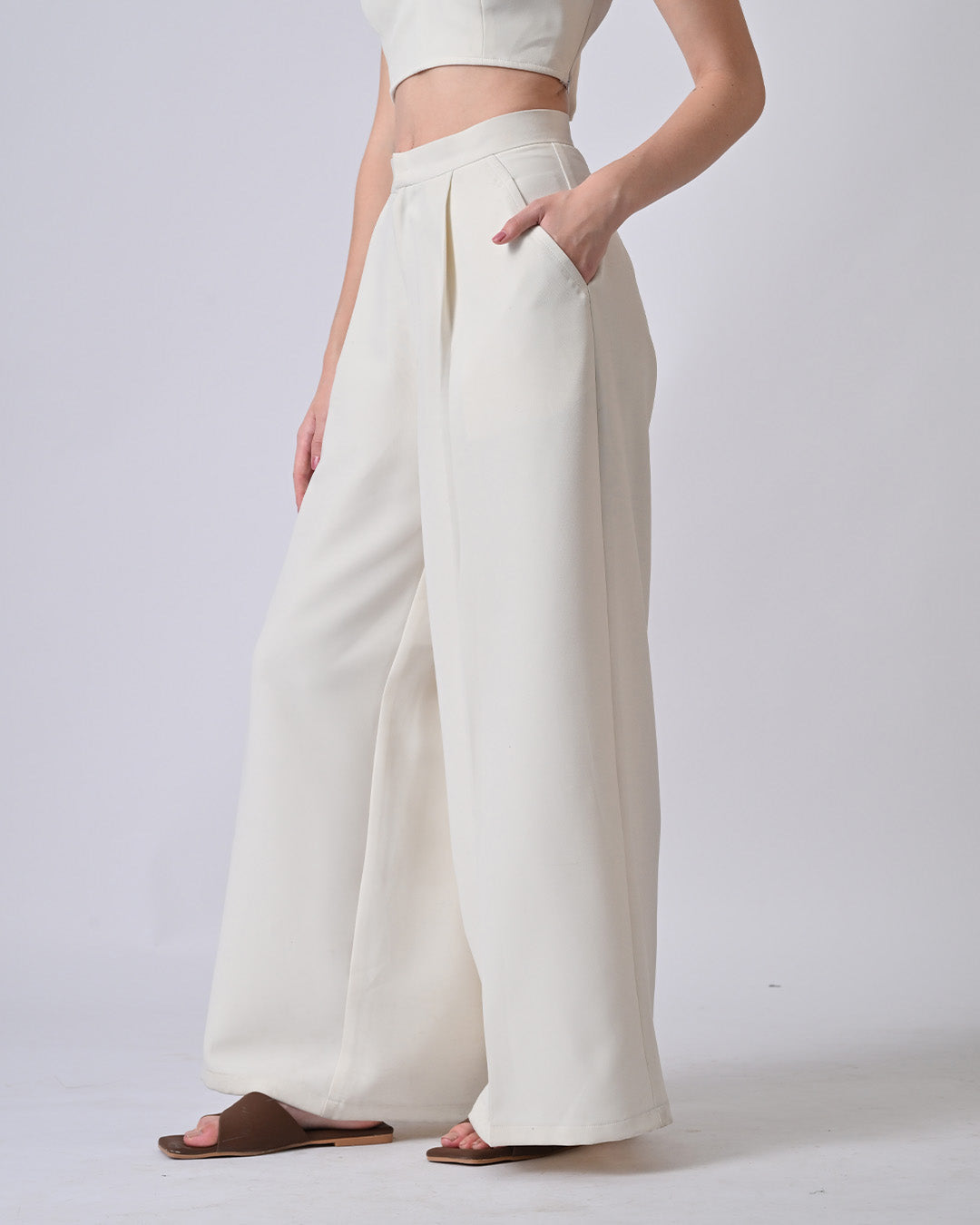AMALYA DRAPED TOP (IVORY)