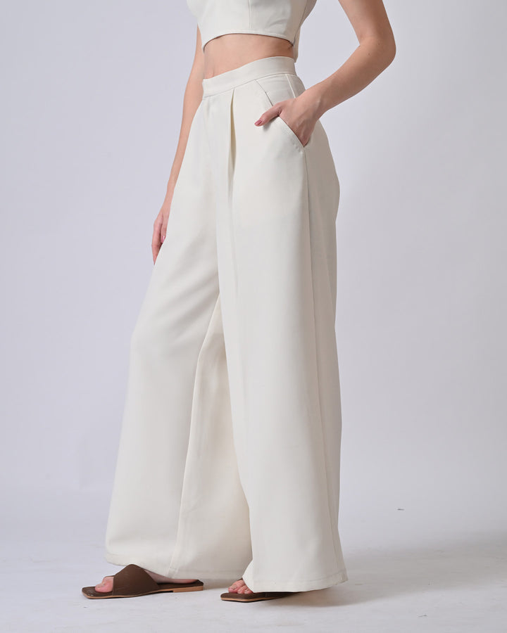 AMALYA DRAPED TOP (IVORY)