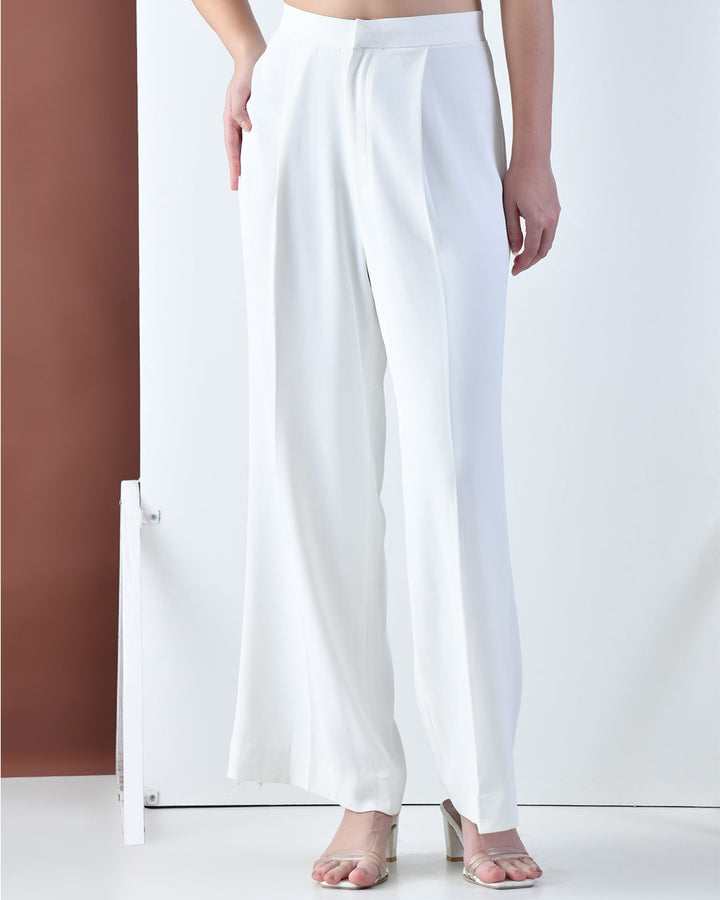Harper Italian Crepe Trousers ( Ivory )