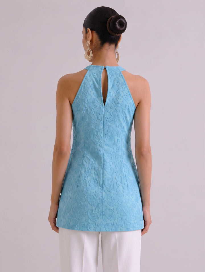 Anahi Blue Chikankari Kurti