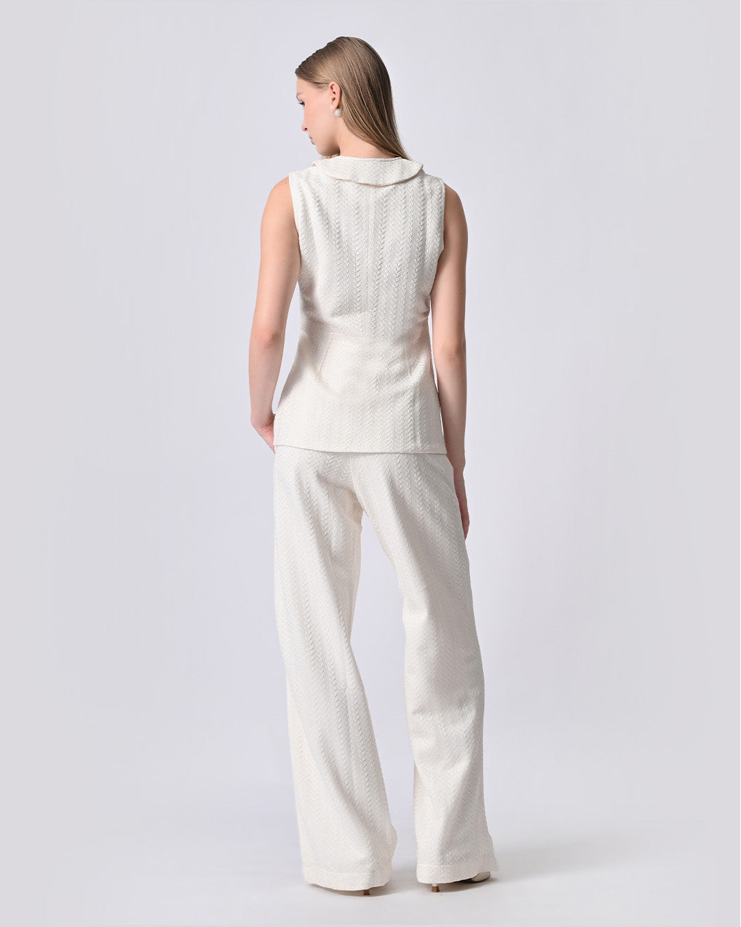 SHAY JACQUARD CO-ORD SET (Off White)