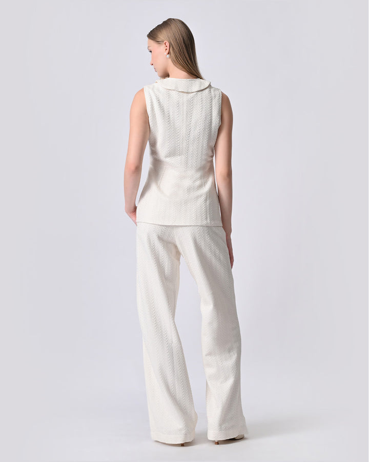 SHAY JACQUARD CO-ORD SET (Off White)