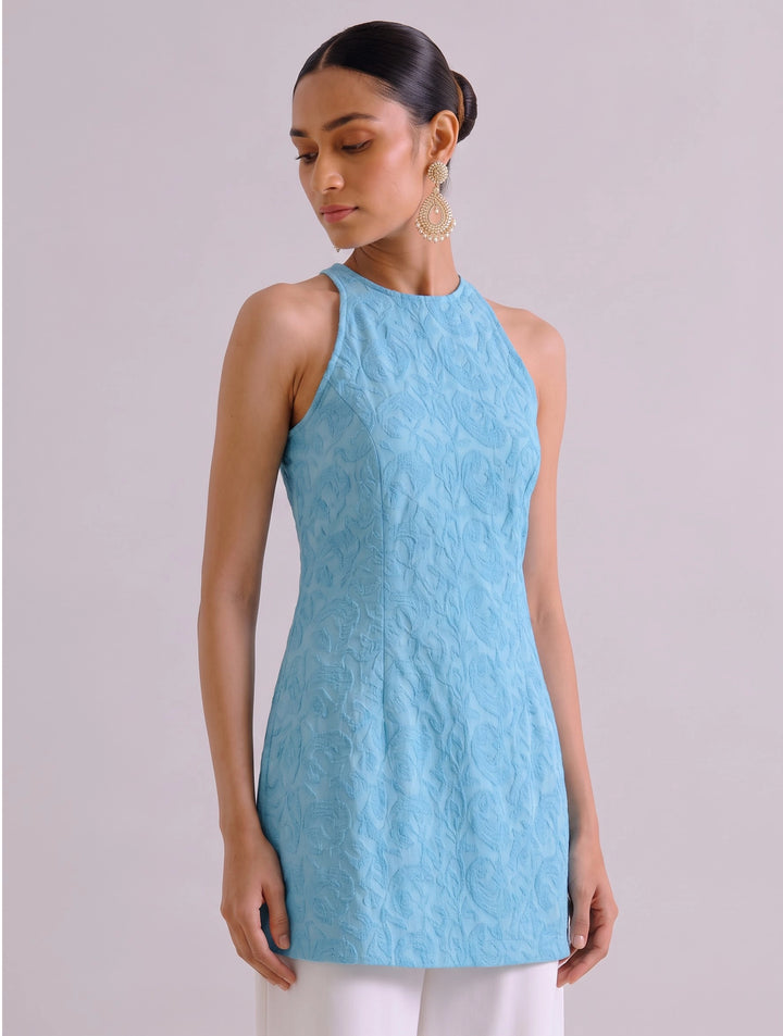 Anahi Blue Chikankari Kurti