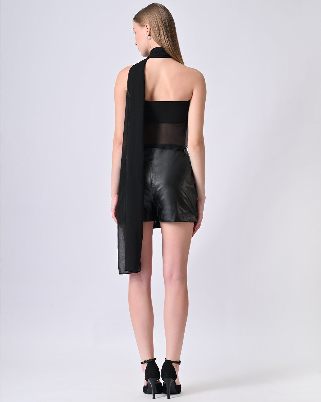 ZARAH Off-Shoulder Drape Top (Black)