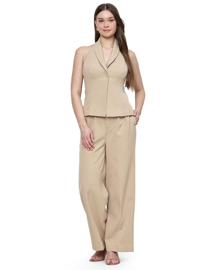 Camelie, Crepe Co-Ord Set (Caramel)