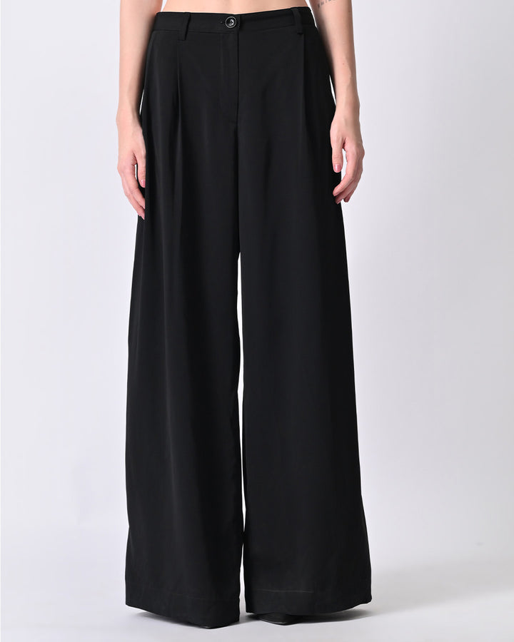 LILITH HIGH WAIST WIDE LEG TROUSER (Black)