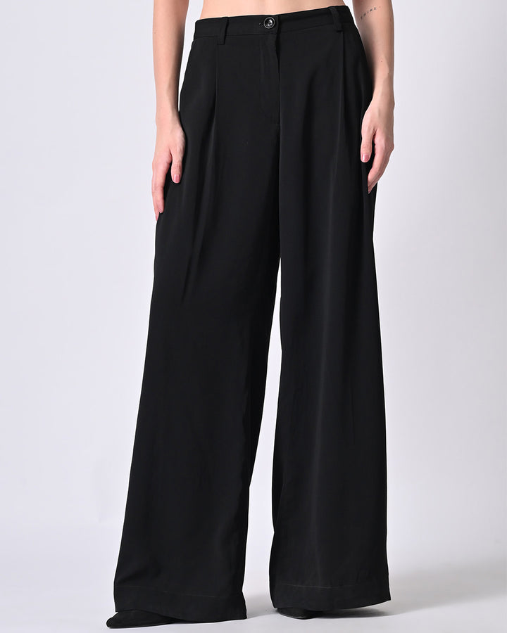 LILITH HIGH WAIST WIDE LEG TROUSER (Black)