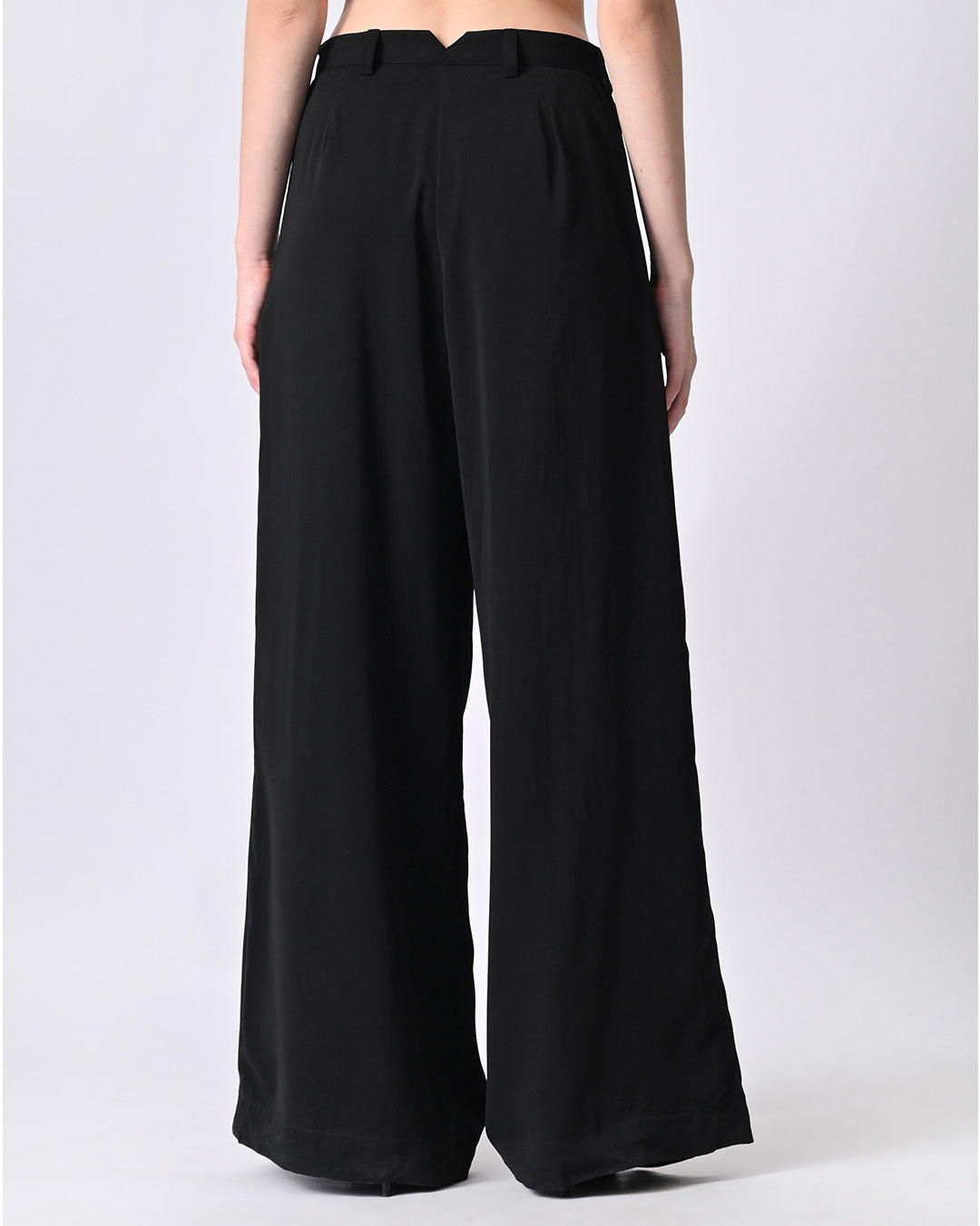 LILITH HIGH WAIST WIDE LEG TROUSER (Black)