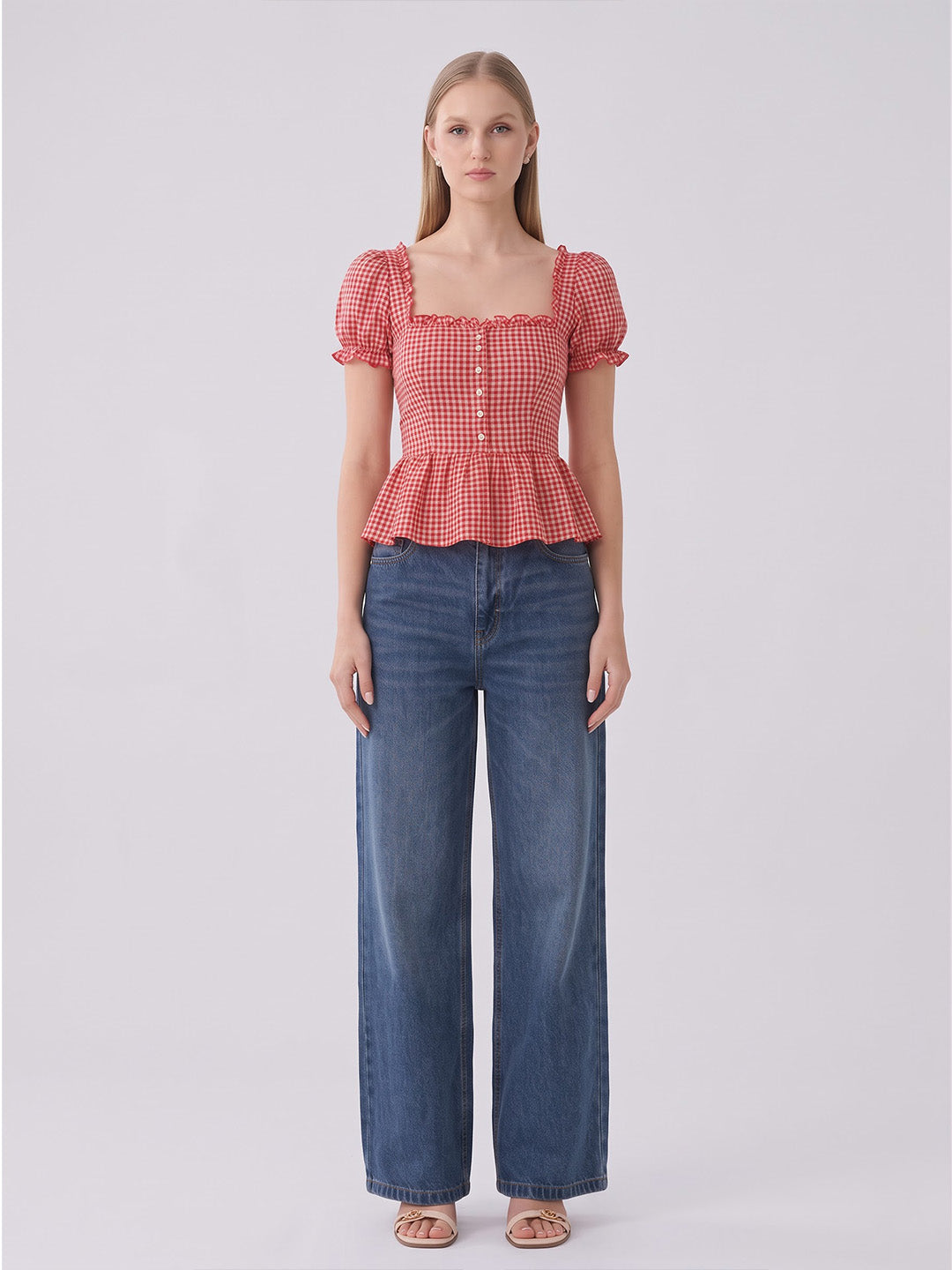 LUNABELLE gingham Top