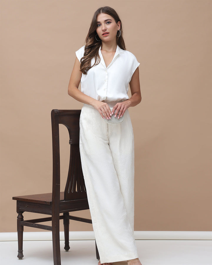 CEA, Satin Co-ord Set (Off-White)