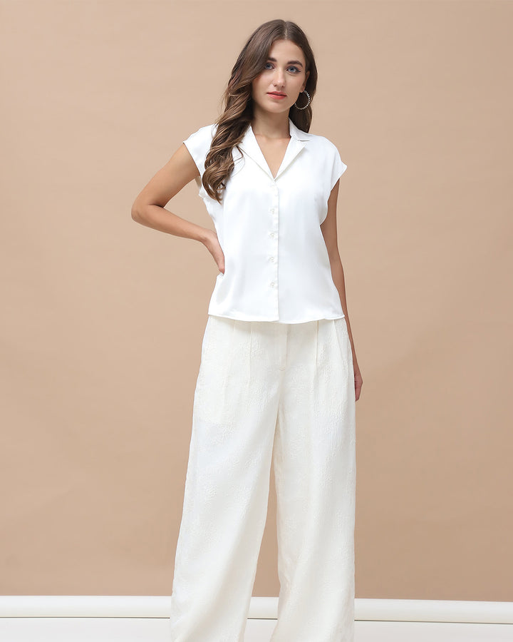 CEA, Satin Co-ord Set (Off-White)