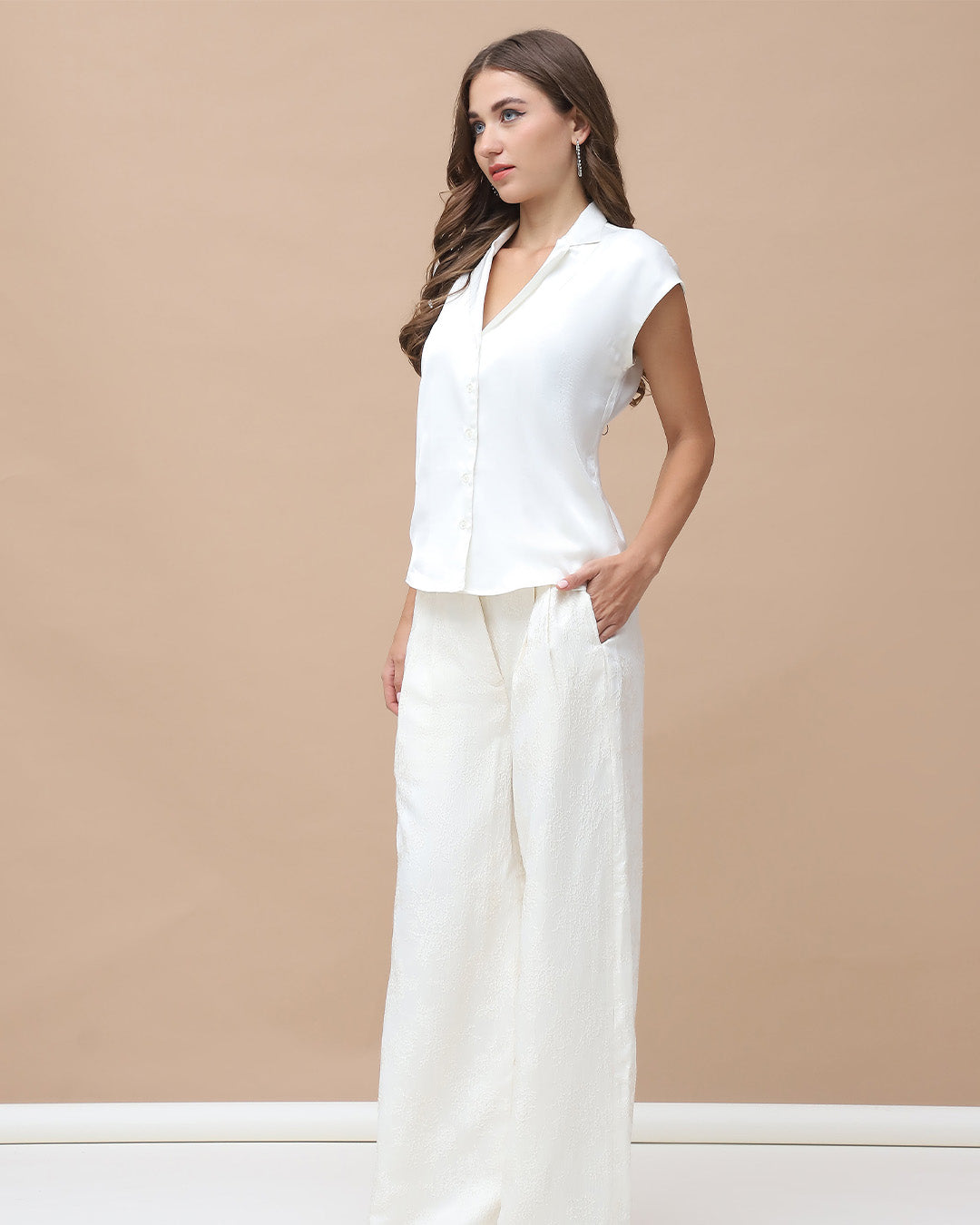 CEA, Satin Co-ord Set (Off-White)