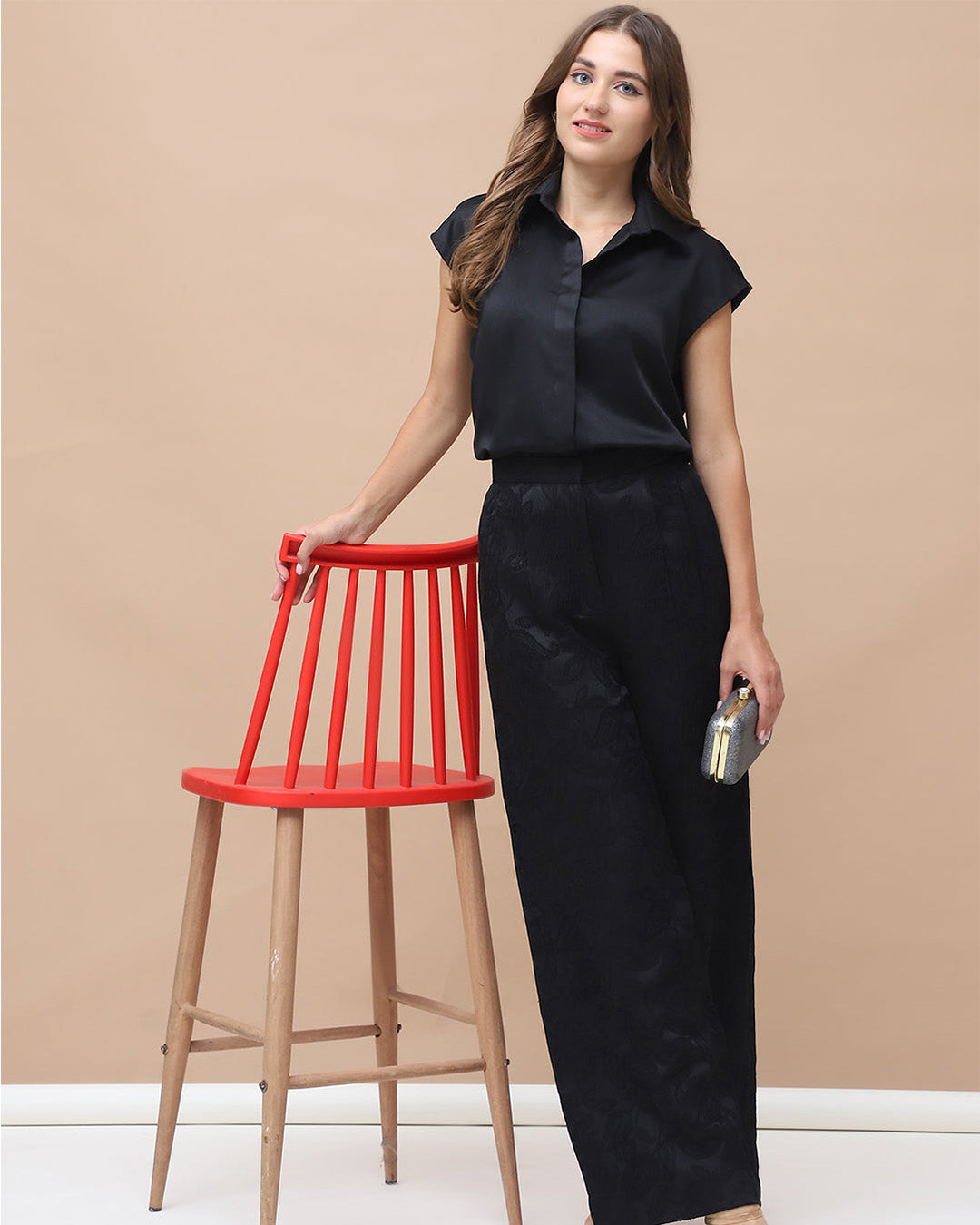 JEA, Satin co-ord set (Black)