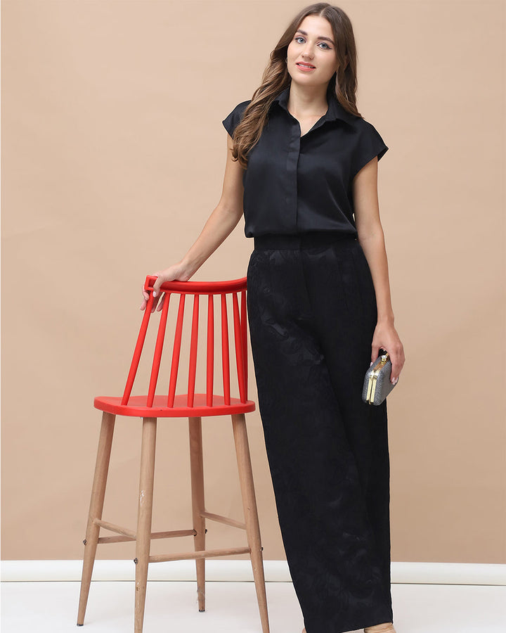 JEA, Satin co-ord set (Black)