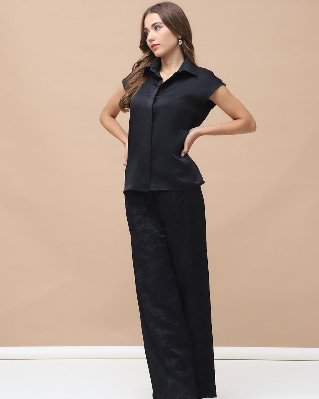 JEA, Satin co-ord set (Black)