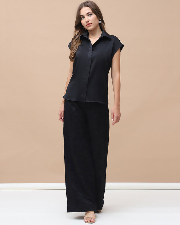 JEA, Satin co-ord set (Black)