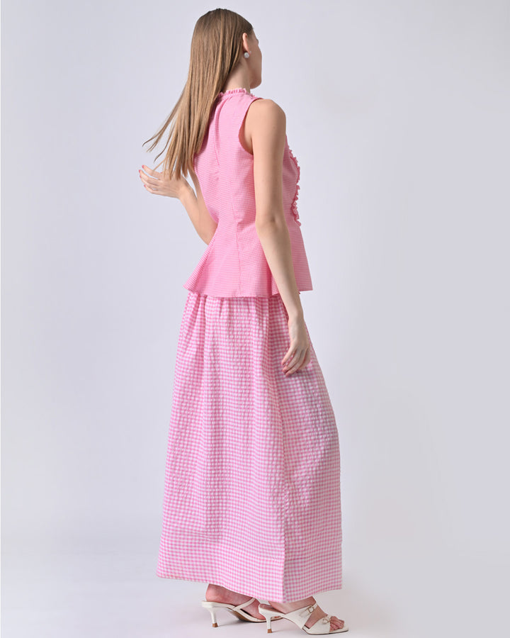 CHERIE GINGHAM CO-ORD SET (Pink)