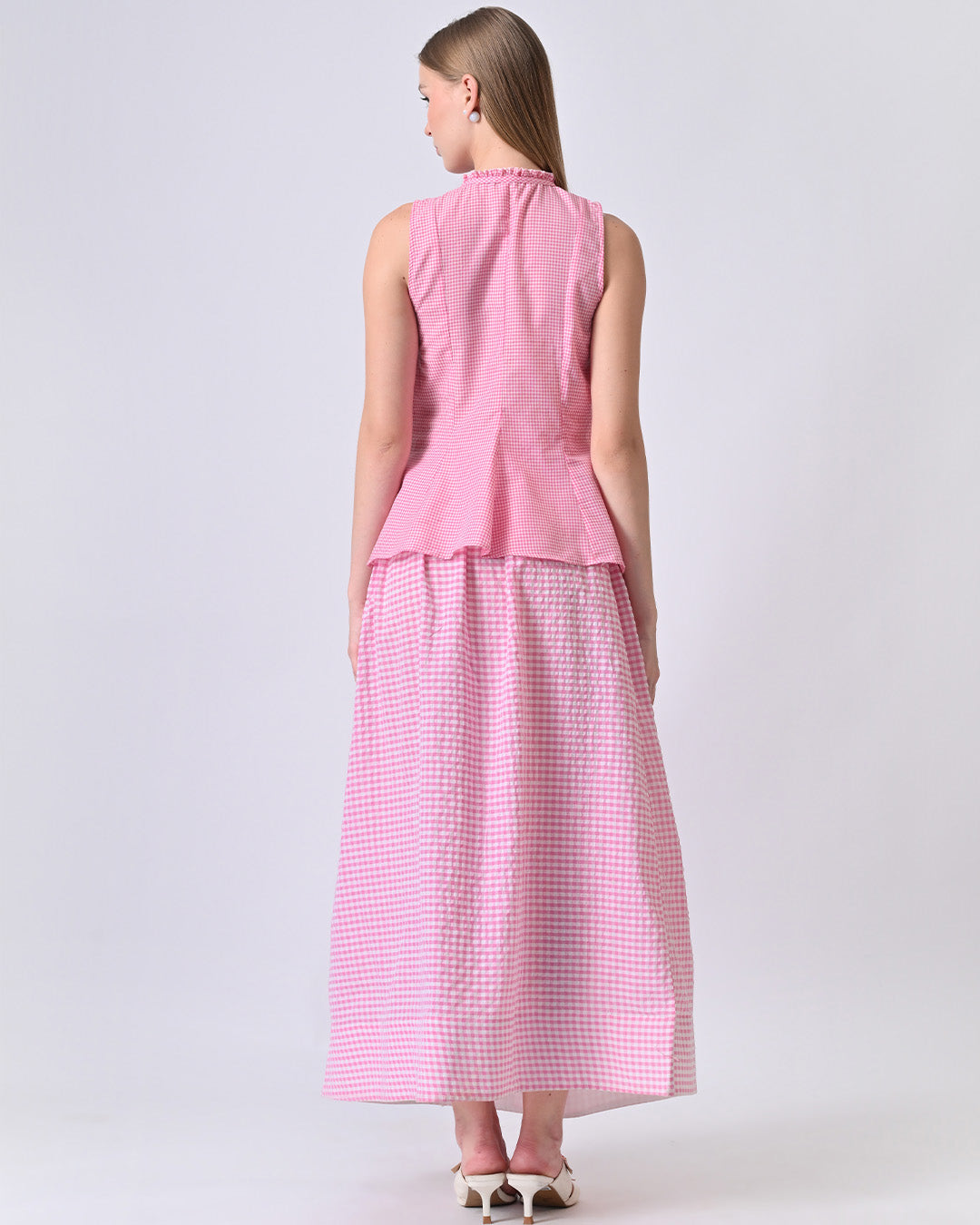 CHERIE GINGHAM CO-ORD SET (Pink)