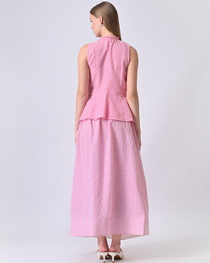 CHERIE GINGHAM CO-ORD SET (Pink)