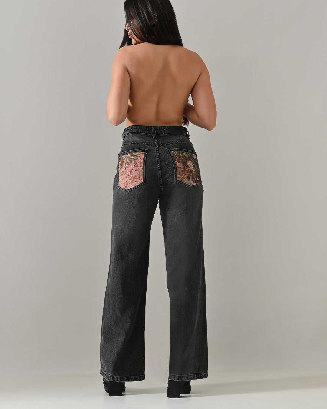 ASH STATEMENT BACK POCKET DENIM PANTS