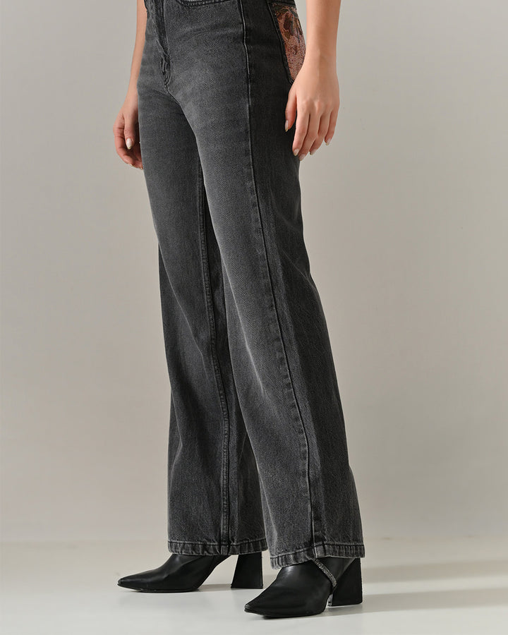 ASH STATEMENT BACK POCKET DENIM PANTS