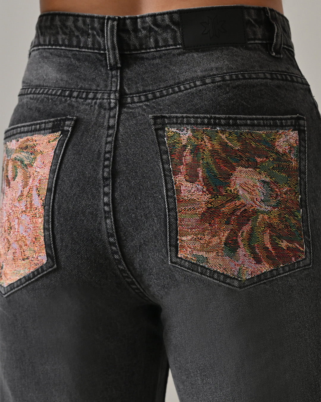ASH STATEMENT BACK POCKET DENIM PANTS