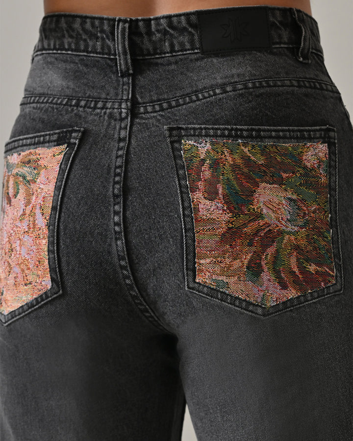 ASH STATEMENT BACK POCKET DENIM PANTS