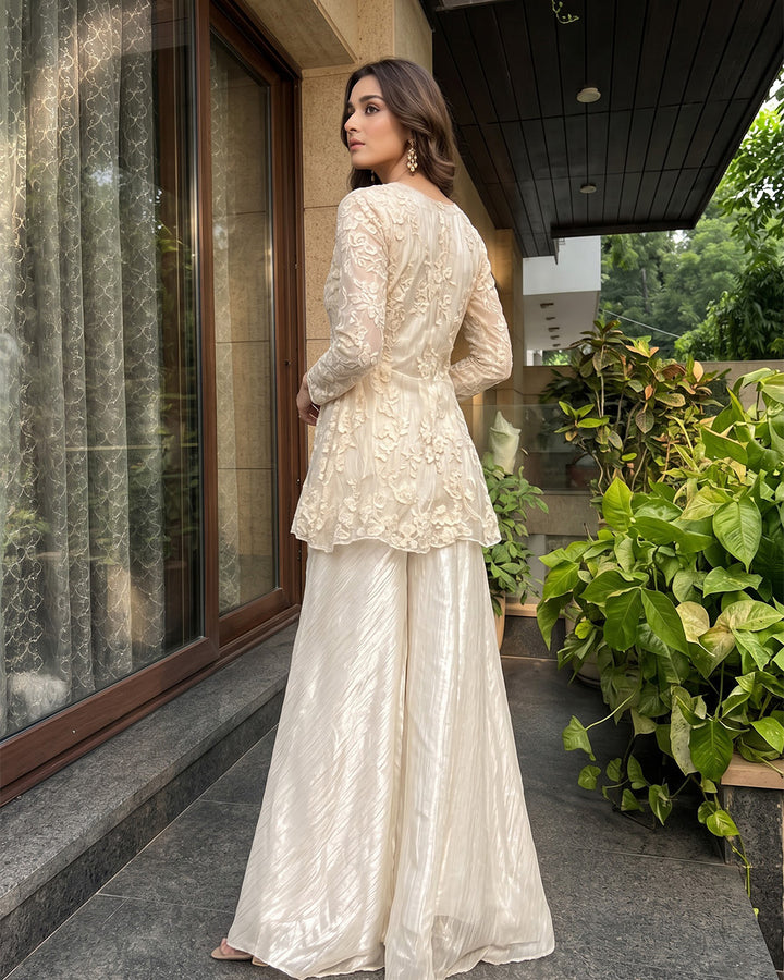 Suri, Sharara Indo western set (Champagne)