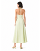 MATCHA Green Striped Midi Dress