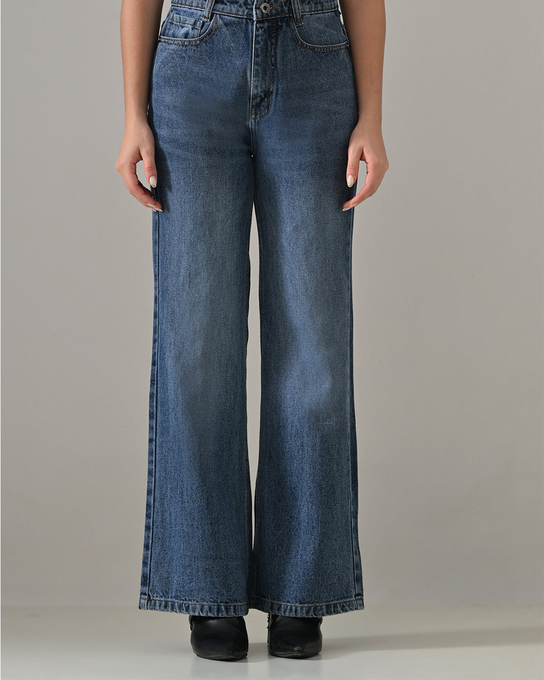 THORNE LACE WAISTBAND DENIM PANTS