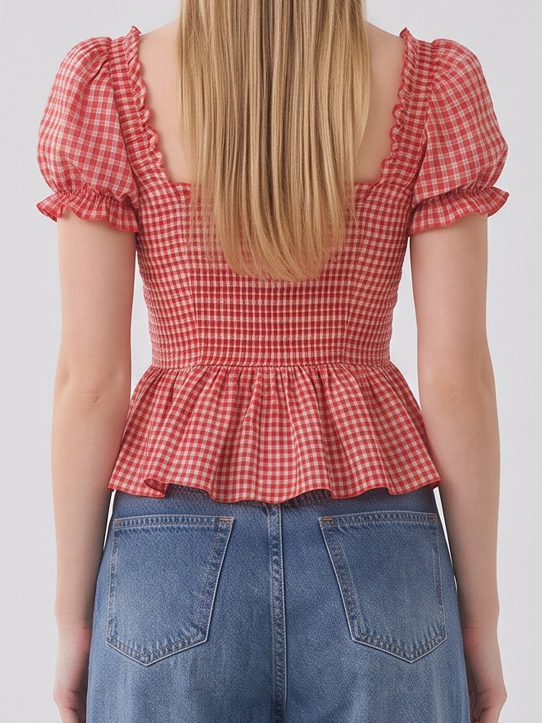LUNABELLE gingham Top