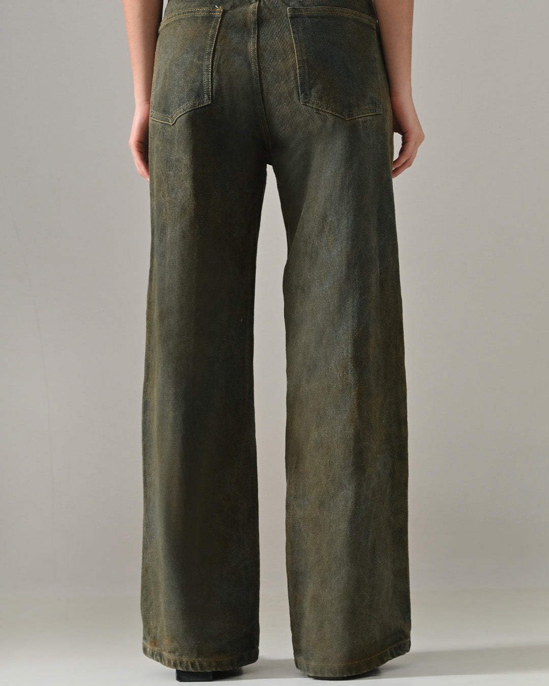 STONE WASH DENIM PANTS