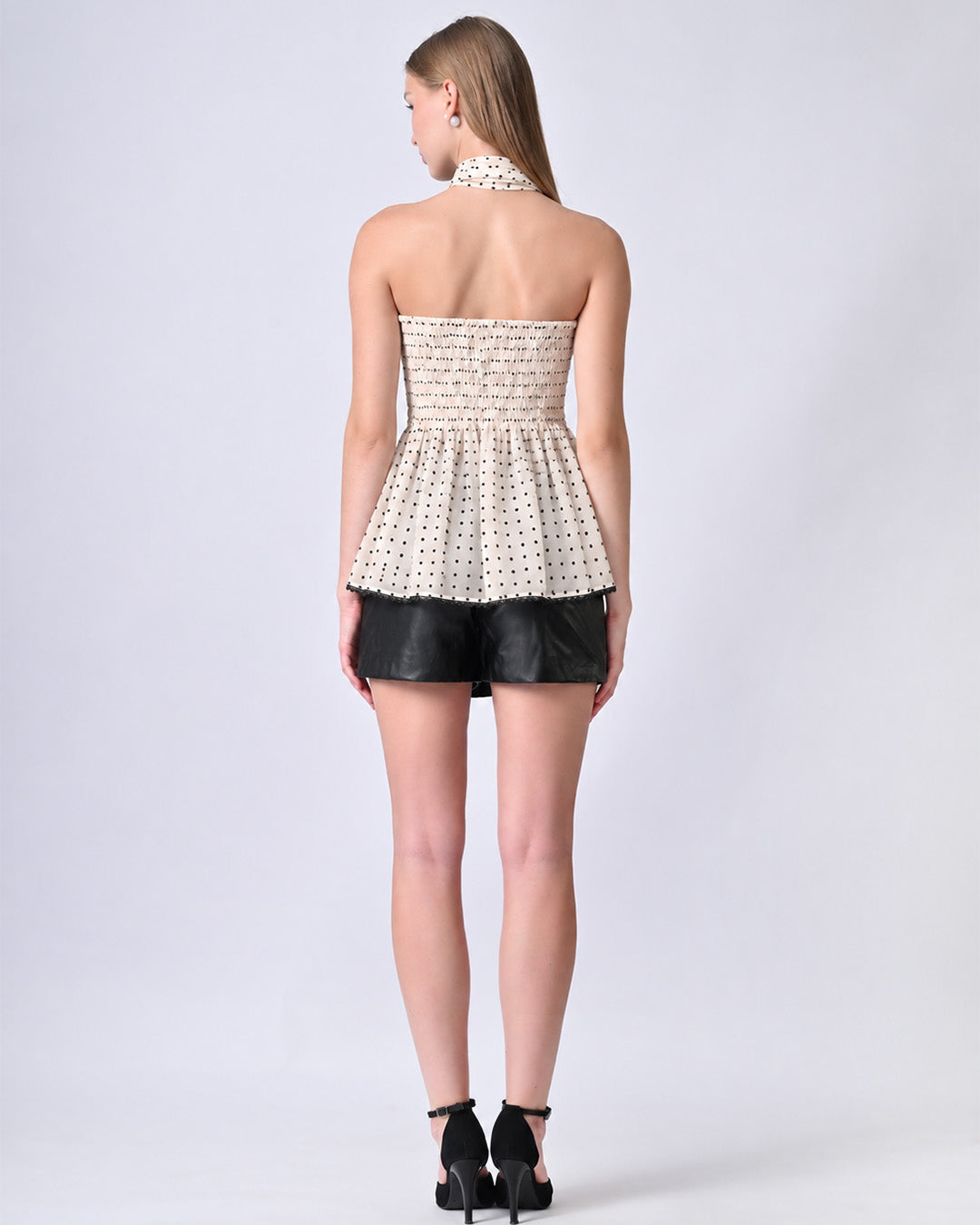RUELLA IVORY POLKA DOT CAMI TOP