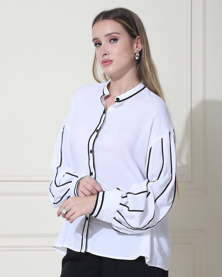 Adiva, Western Wear Shirt Only (White)