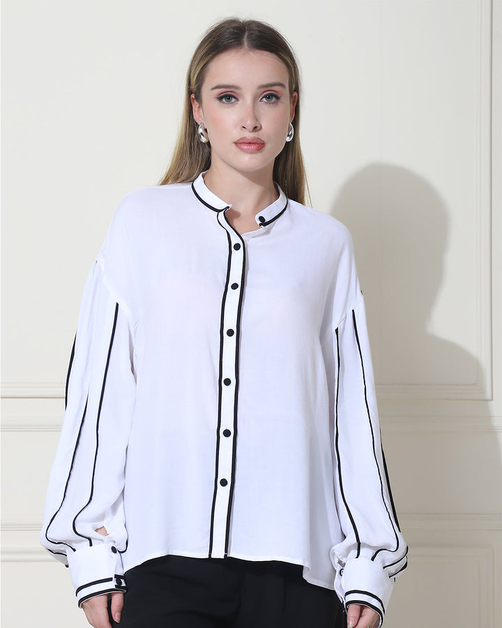 Adiva, Western Wear Shirt Only (White)