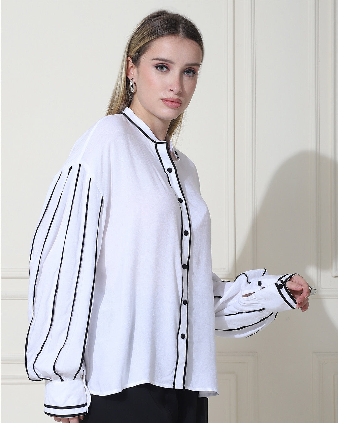 Adiva, Western Wear Shirt Only (White)