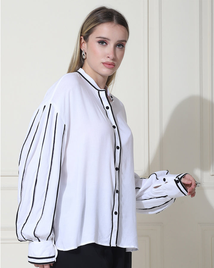 Adiva, Western Wear Shirt Only (White)