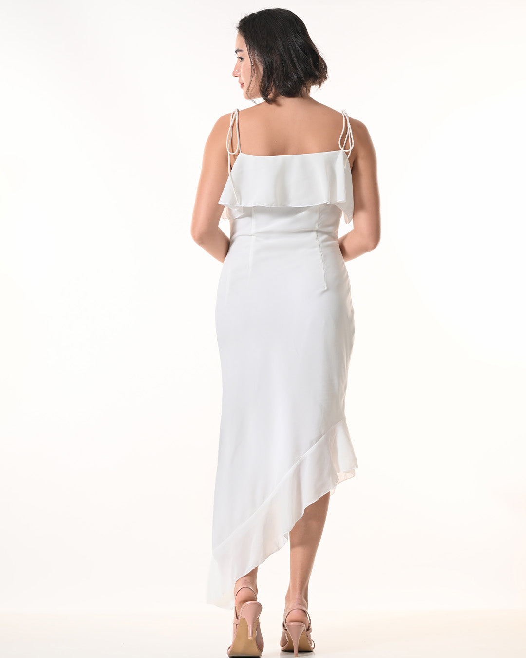 CELESTE white Georgette Western Dress