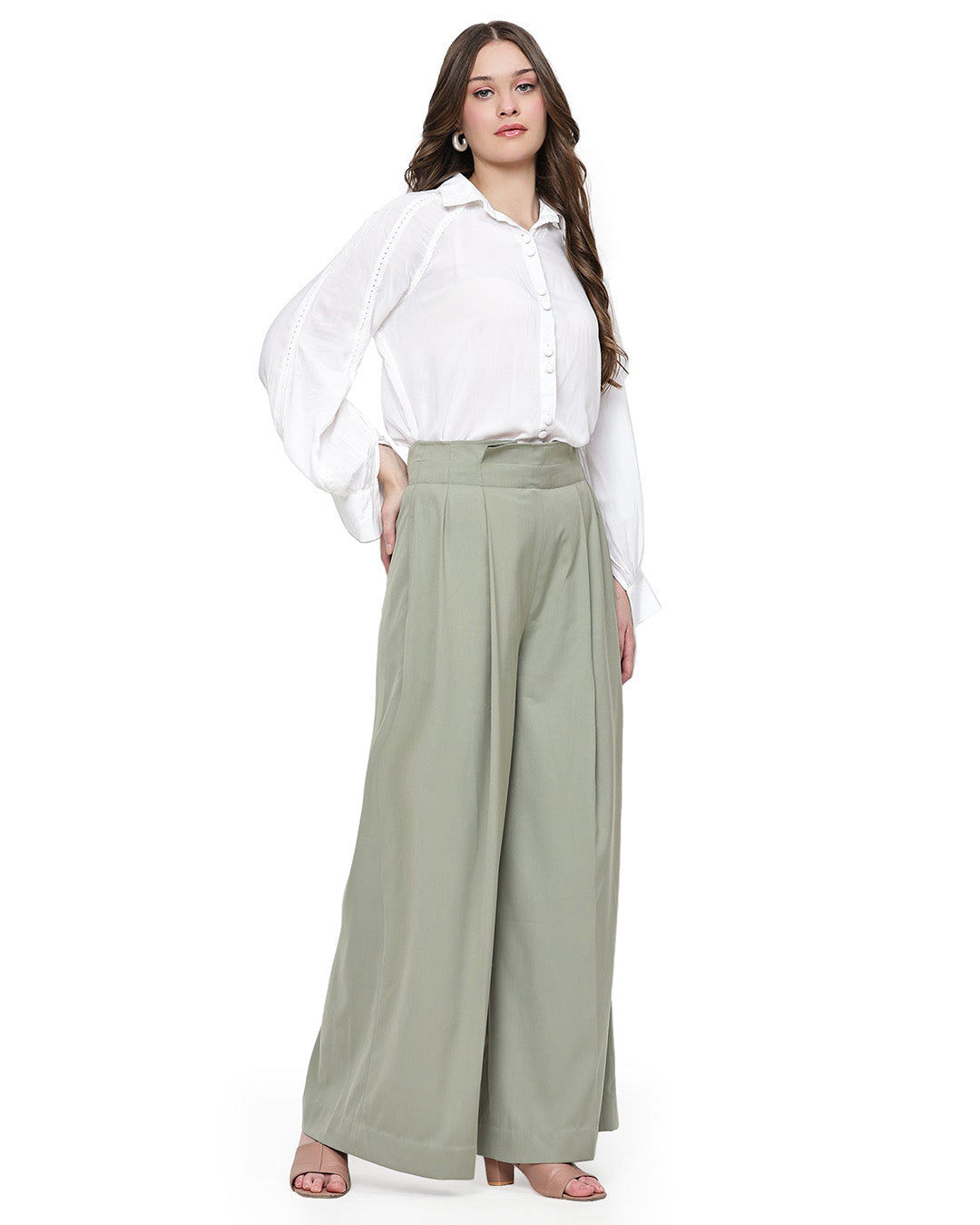 Almond, Rayon Shirt Only (Soft-White)